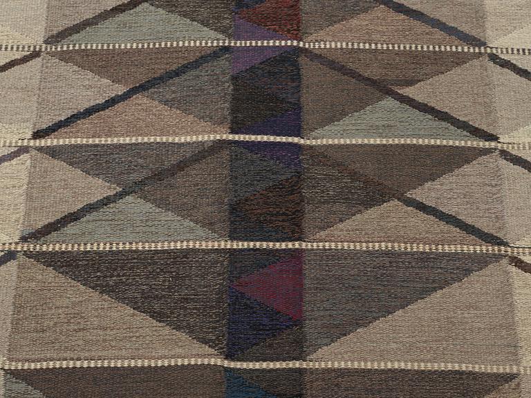 Ingrid Dessau, A CARPET, "Vinterträd, grå", flat weave, ca 226,5 x 149 cm, signed HB ID.