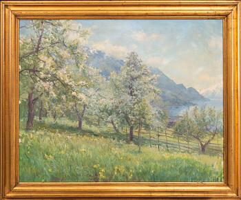 Peder Knudsen, a signed oil on canvas.