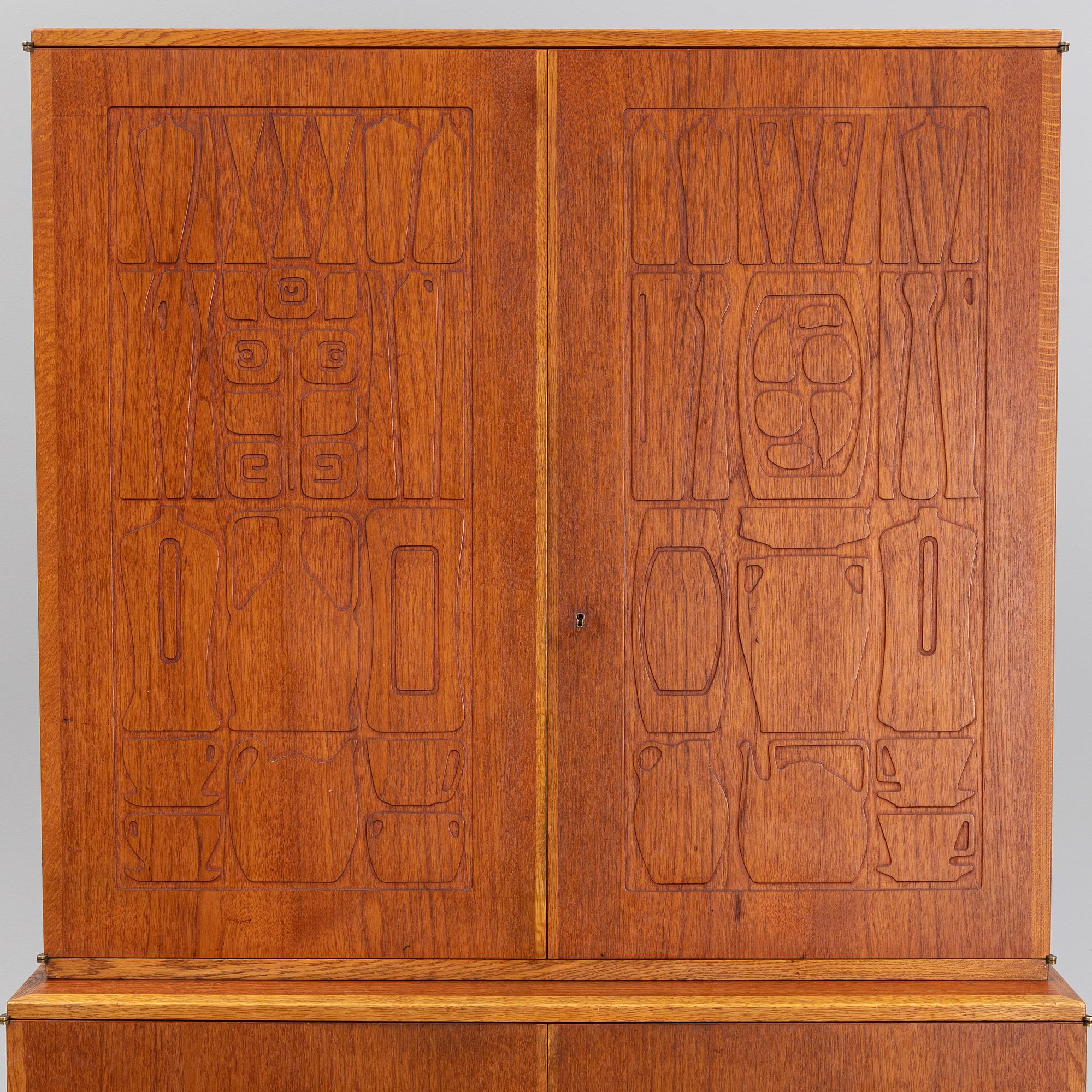 A 'Krus' teak cupboard by Yngve Ekström for Westbergs, designed 1955.