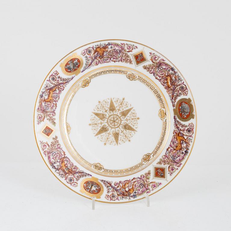 A pair of French Sèvres dinner plates, Louis Philippe.