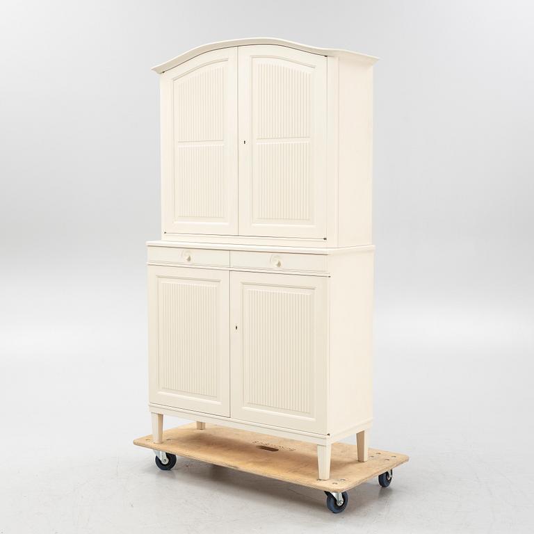 Carl Malmsten, a five piece dining group and a cabinet, modell 'Herrgården', Bodafors, Sweden, 1962.