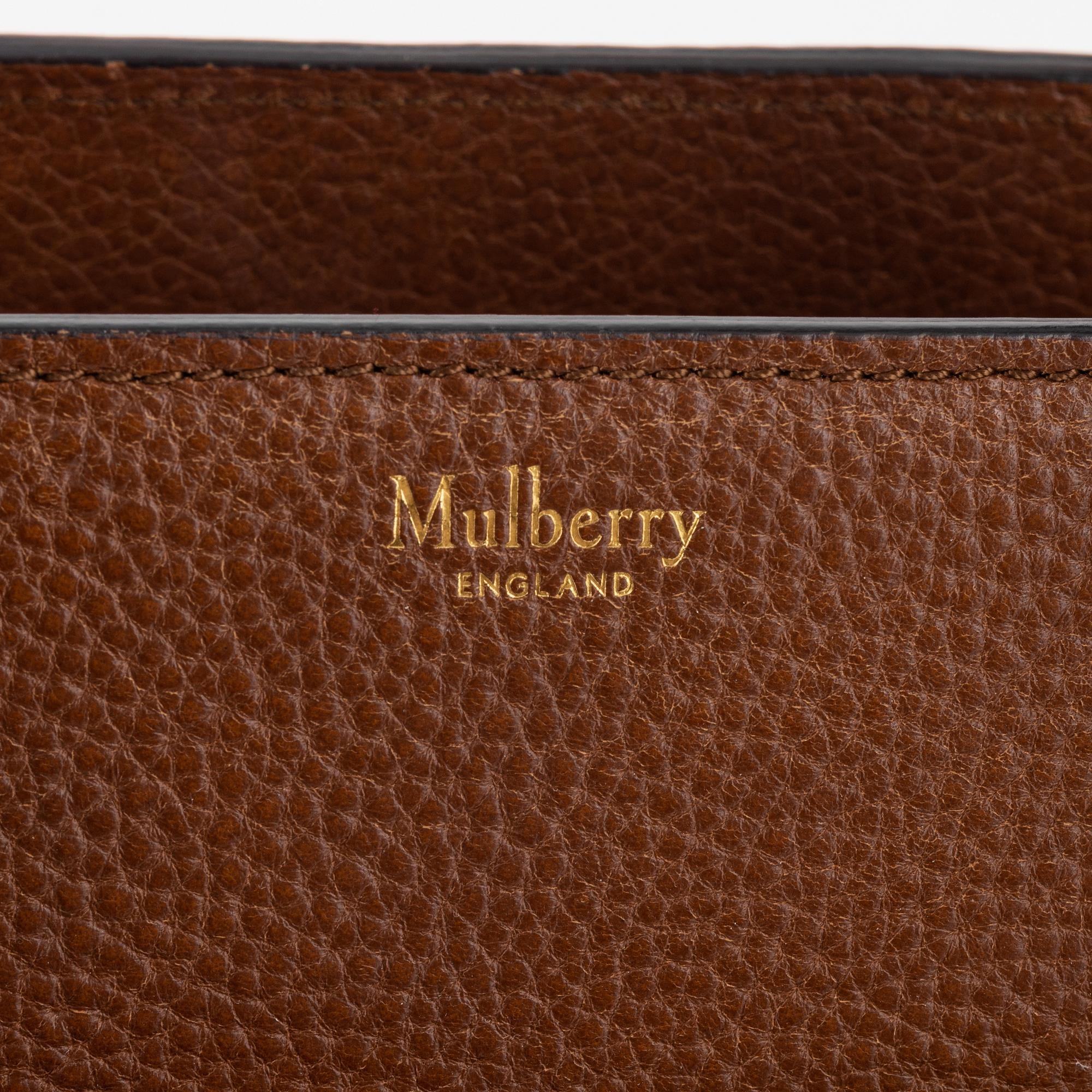 Mulberry, A cognac leather bag, "Small zipped Bayswater".