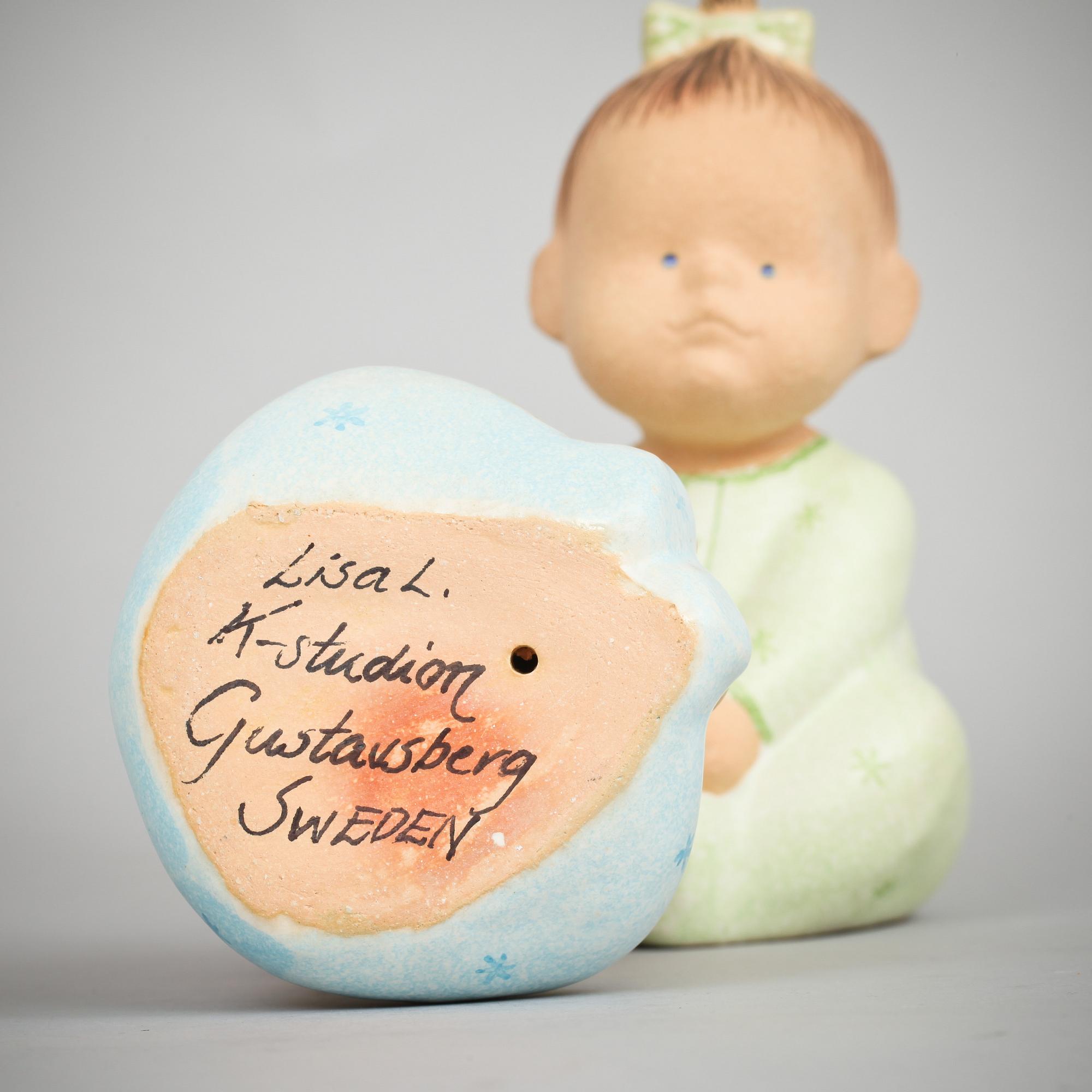 FIGURINER, 2 st. Keramik, "Pyret", Lisa Larson. Gustavsberg.