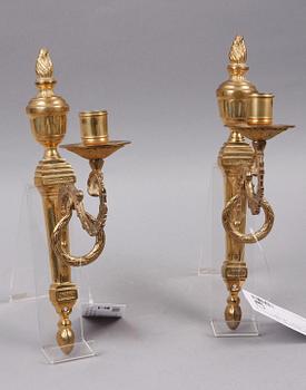 VÄGGAPPLIQUER, ett par, mässing, "Törne", ur IKEA:s 1700-talskollektion, 1990-tal.