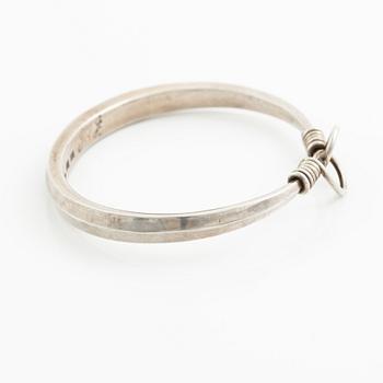 A bracelet and two pairs of earrings, silver, including E Ohlsson, Stockholm 1977.