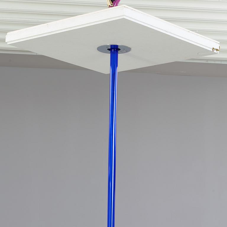 A Danilo De Rossi blue glass 'Glo' lamp, Leukos, Italy.