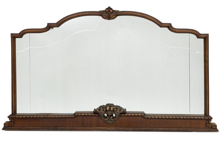 Mirror, so-called over mantle, 1920s-30s.