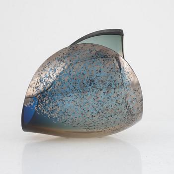 Lena Bergström, a glass sculpture, 'Merkurius' from the series 'Planets', Kosta Boda, Sweden.