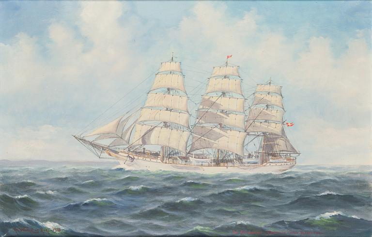 Alexander Wilhelms, 'Training ship Danmark'.