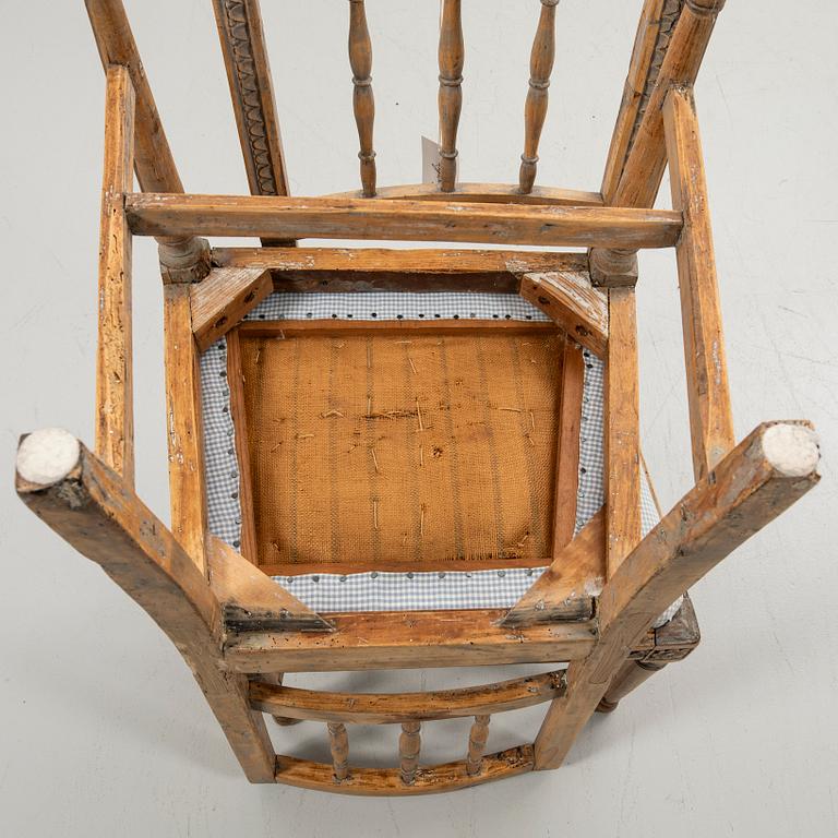 Chairs, 4 pcs, late Gustavian, 19th century.