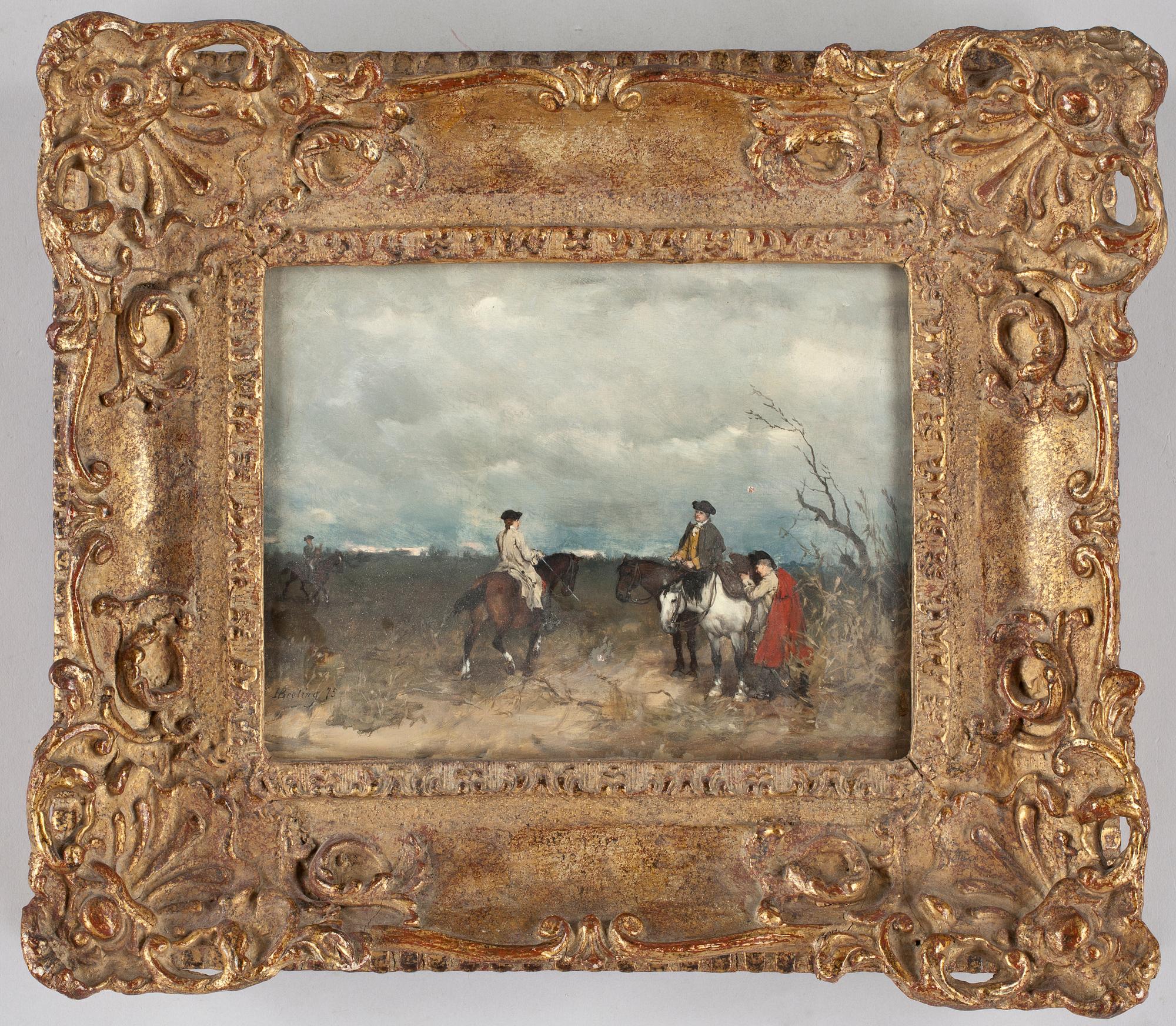 HEINRICH BRELING, olja på pannå, sign.