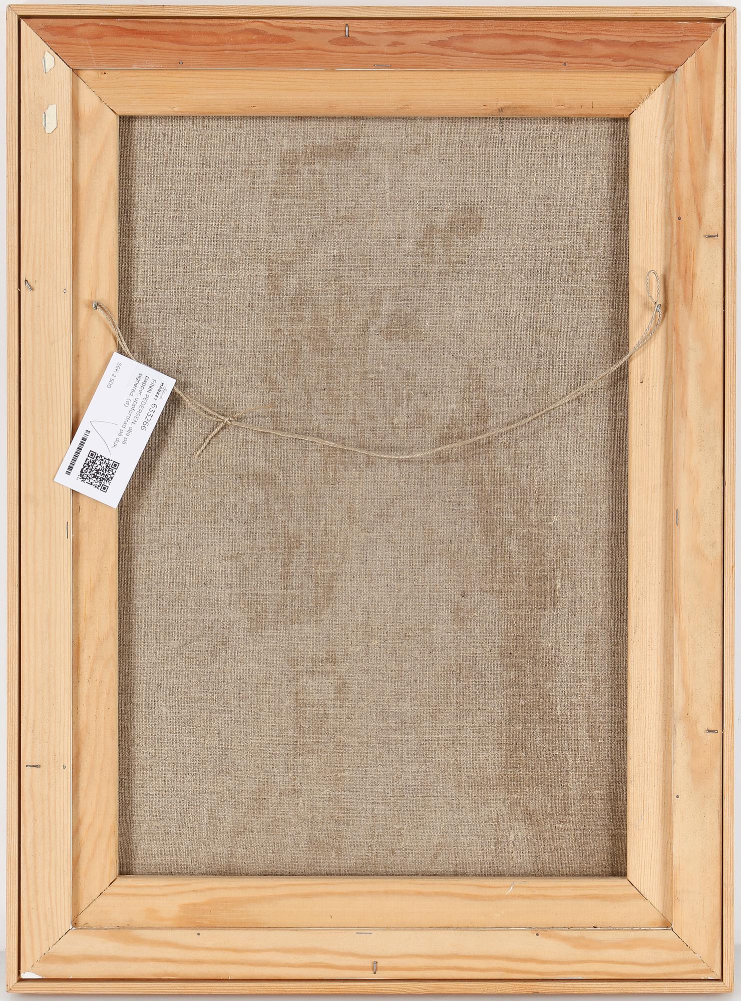 FINN PEDERSEN, olja på papper, uppfordrad på duk, signerad.