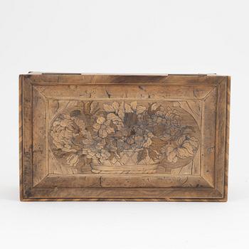 A wooden baroque and baroque style box, 17th-19th century.