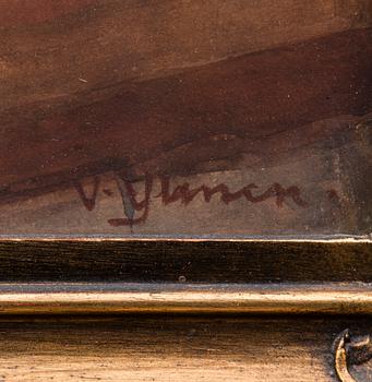 VIHTORI YLINEN, akvarell, signerad.