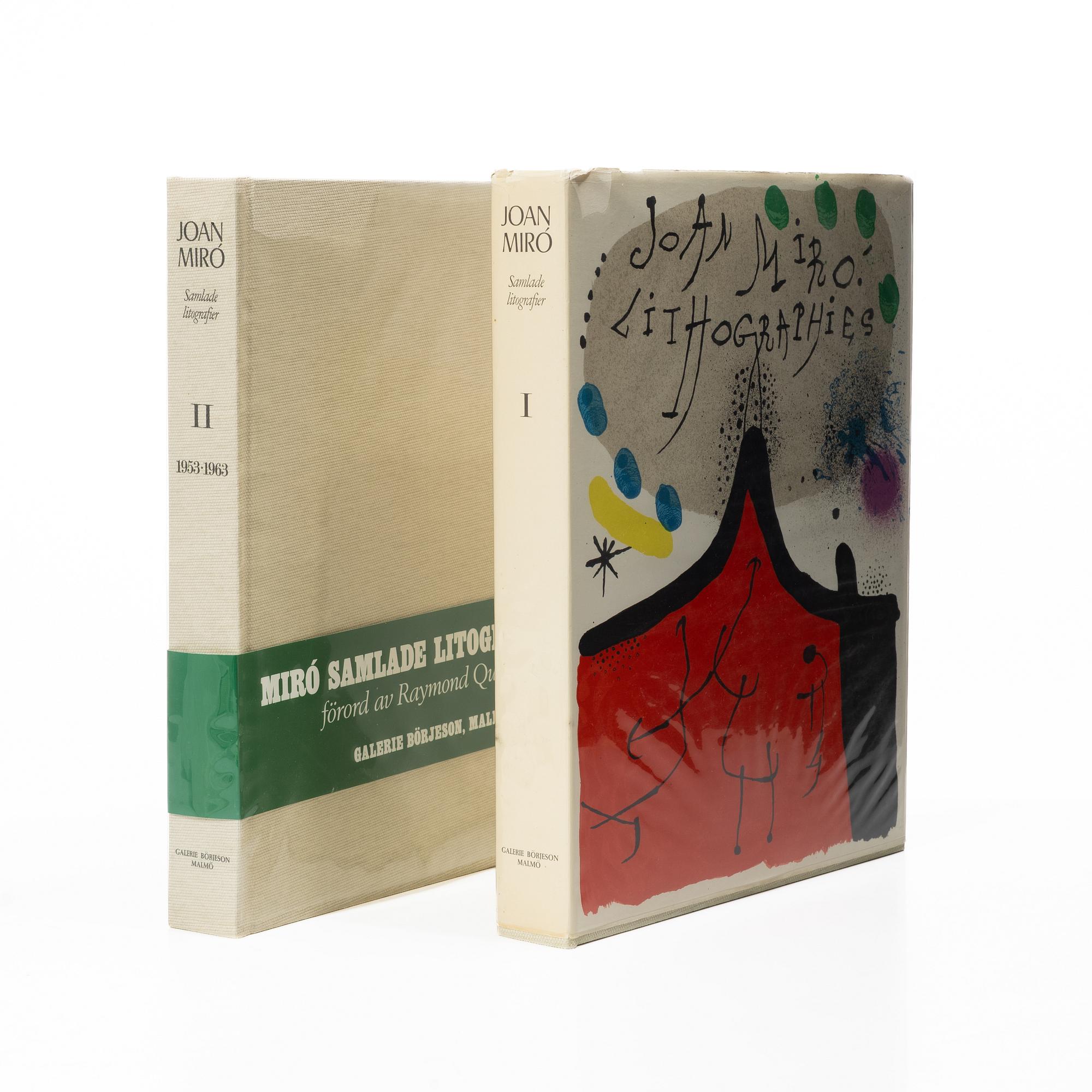 Joan Miró, Böcker 2 st, "Samlade litografier I-II", numrerade 120/300.