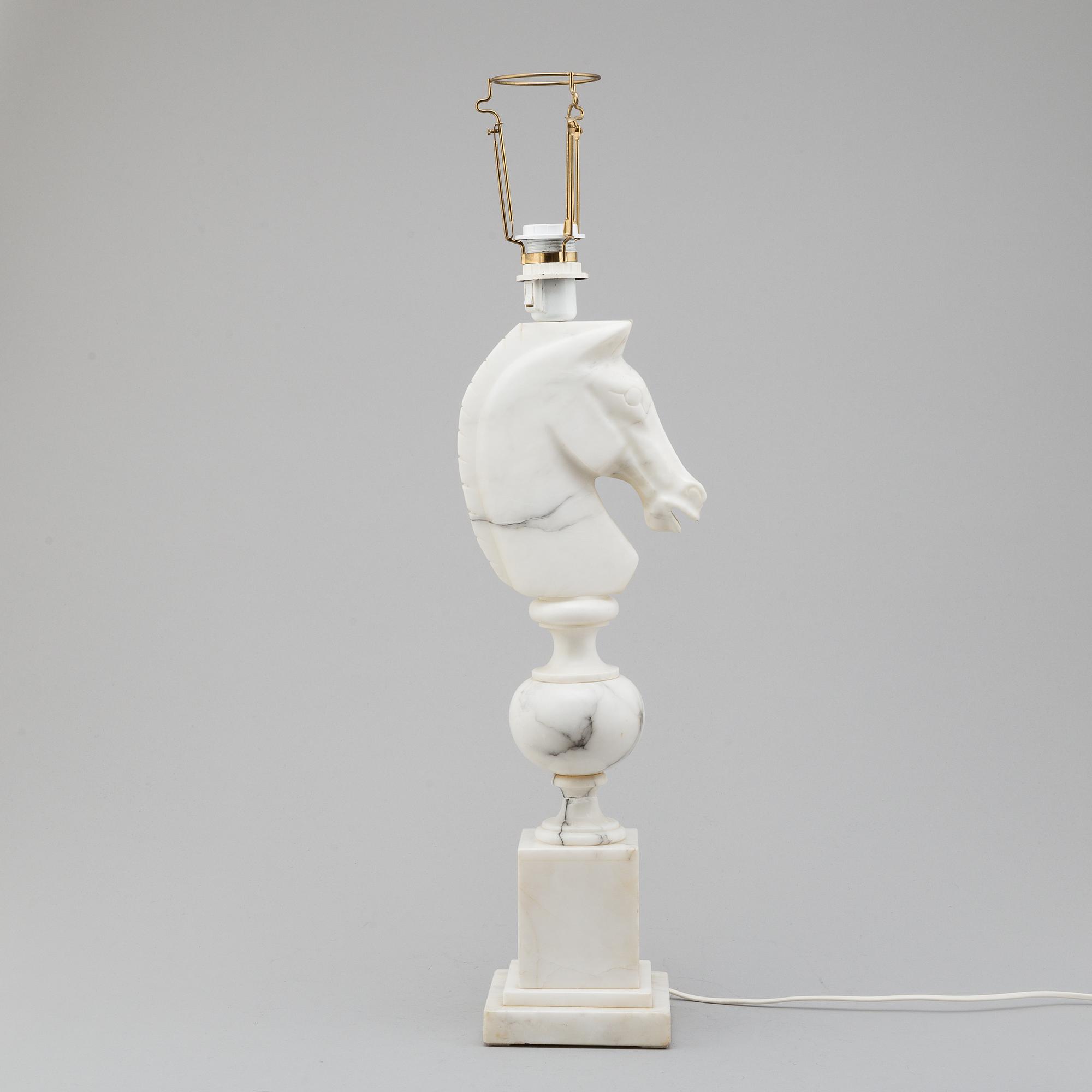 A second half of the 20th century marble table light.