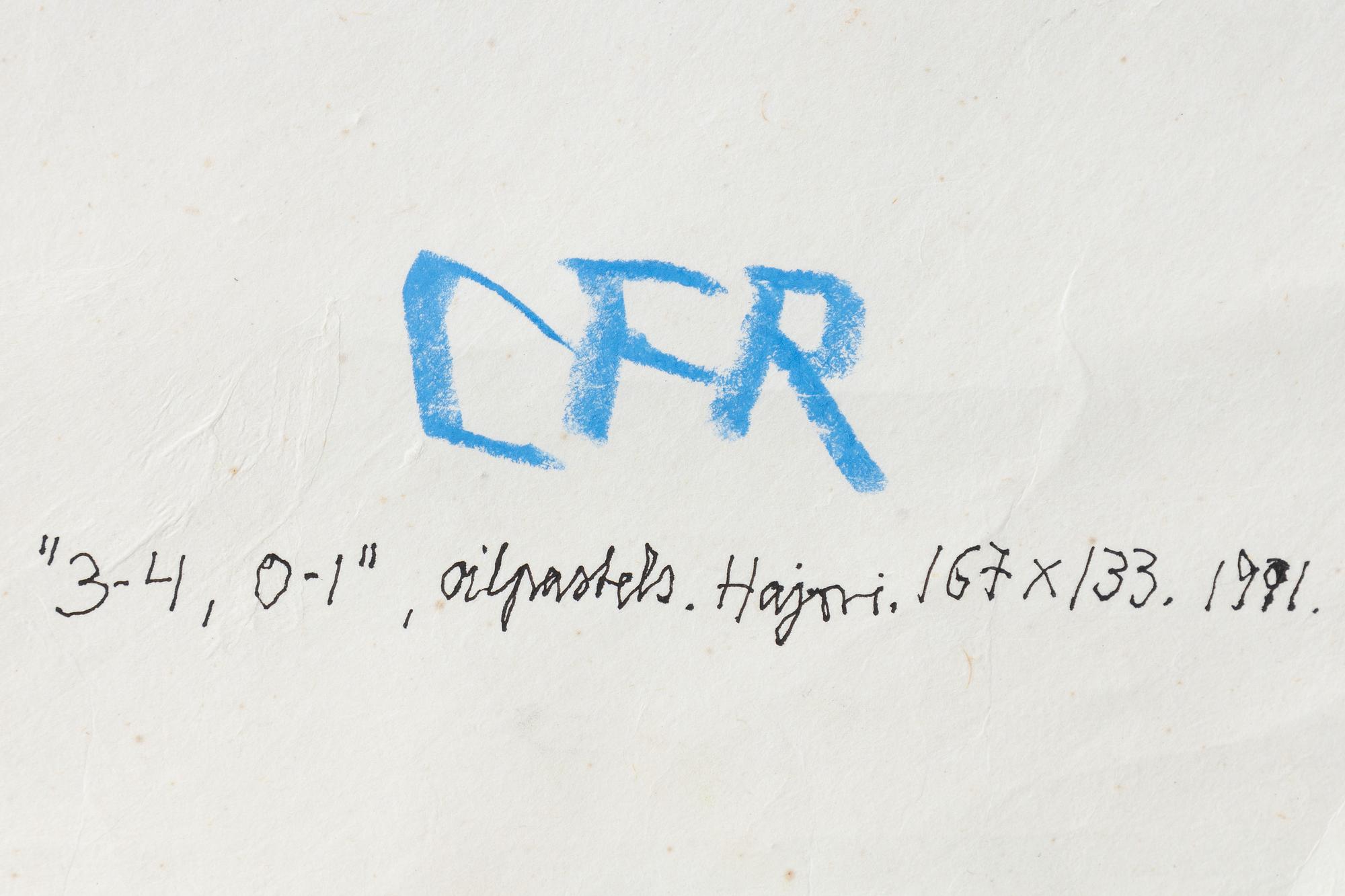 Carl Fredrik Reuterswärd, "3-4, 0-1".