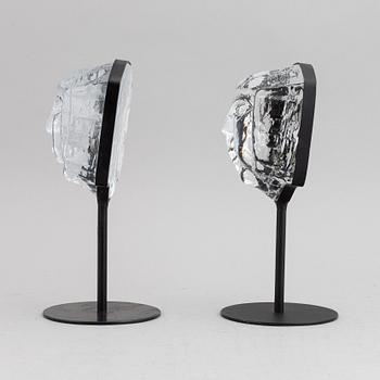 Erik Höglund, skulpturer, 2 st, glas, Boda.