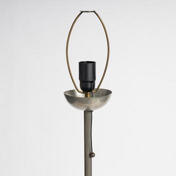 Uno Åhrén, a pewter floor lamp model "448", Firma Svenskt Tenn, Stockholm, 1930.