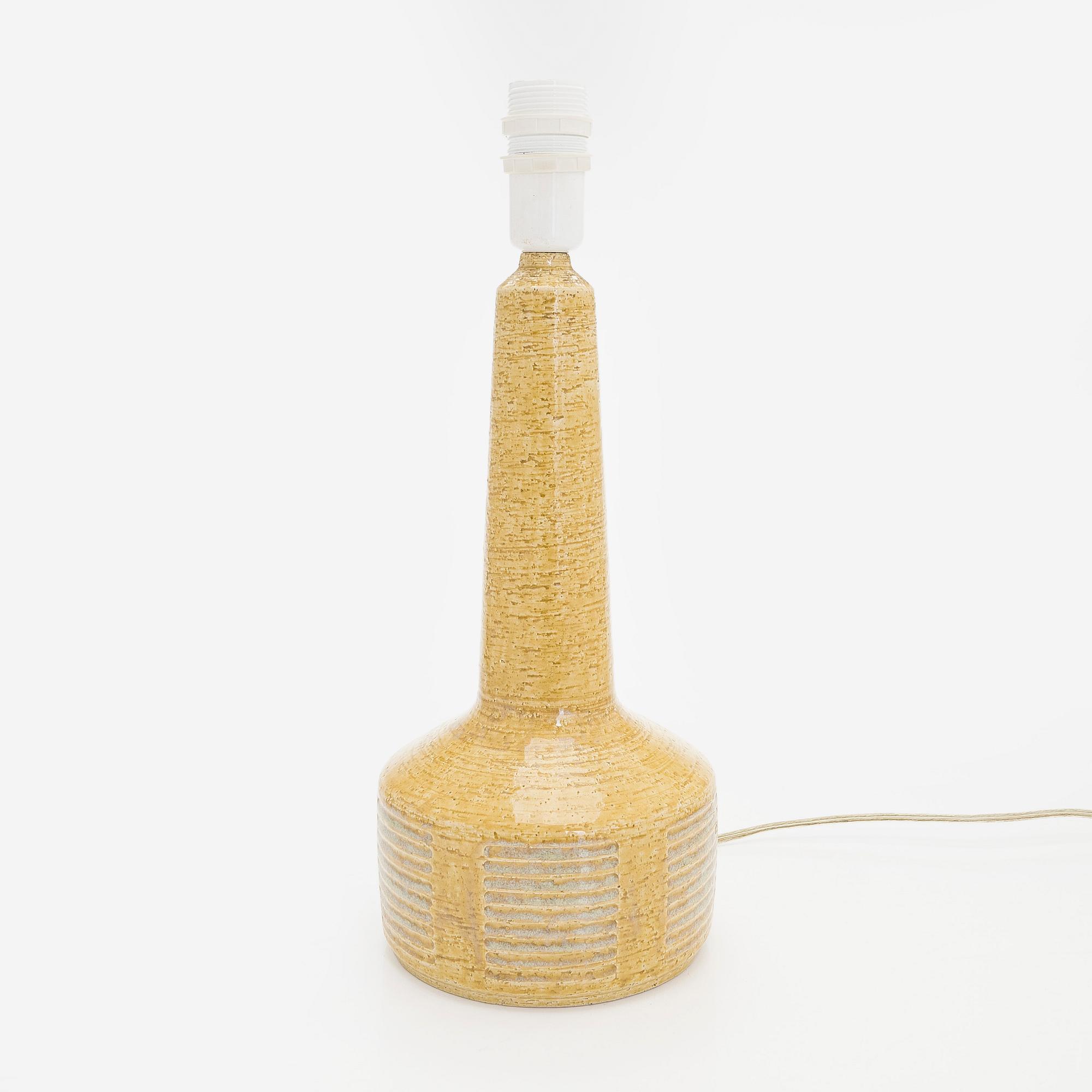 A stoneware table lamp, signed Palshus Danmark.