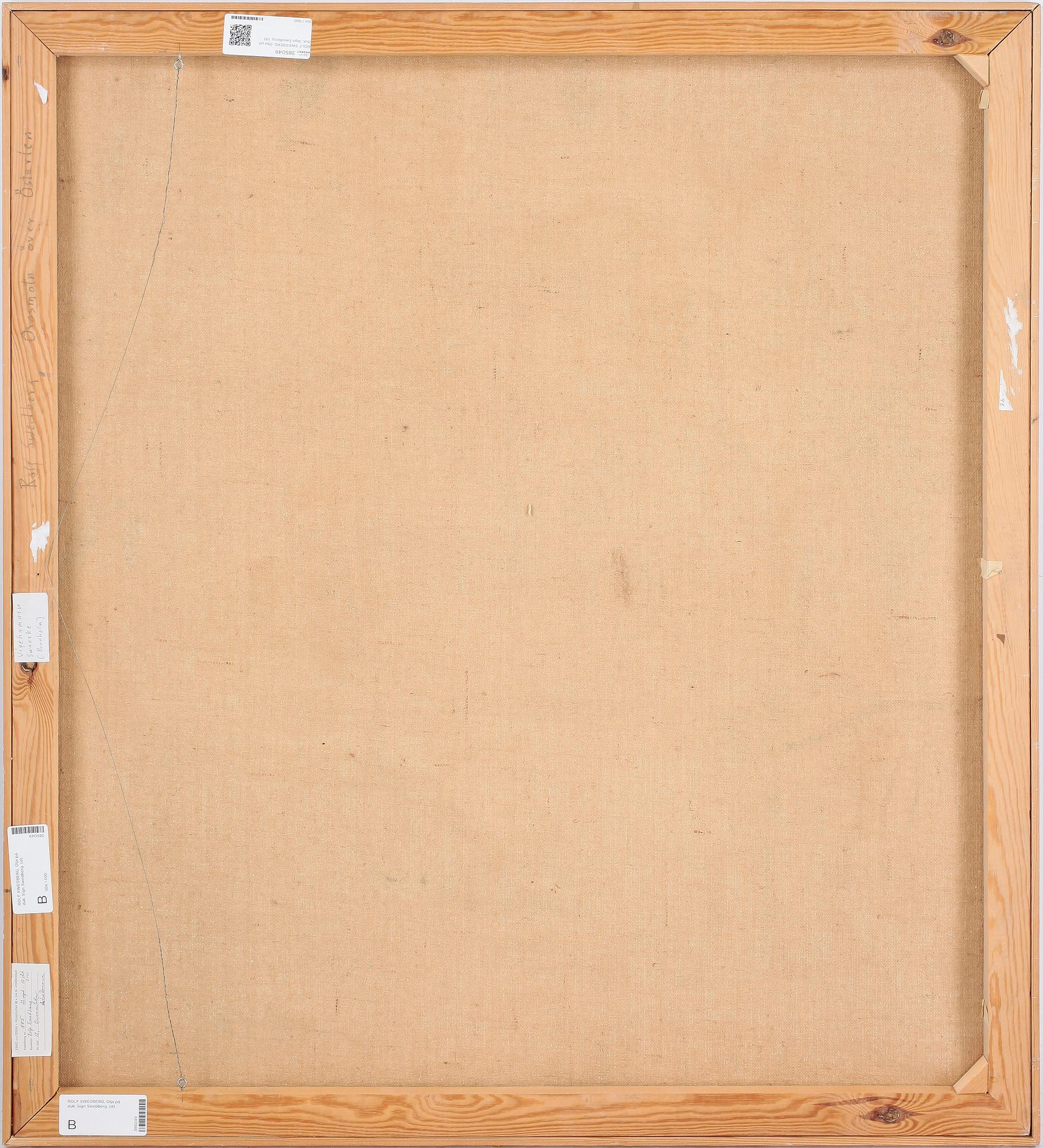 ROLF SWEDBERG. Olja på duk. Sign Swedberg.