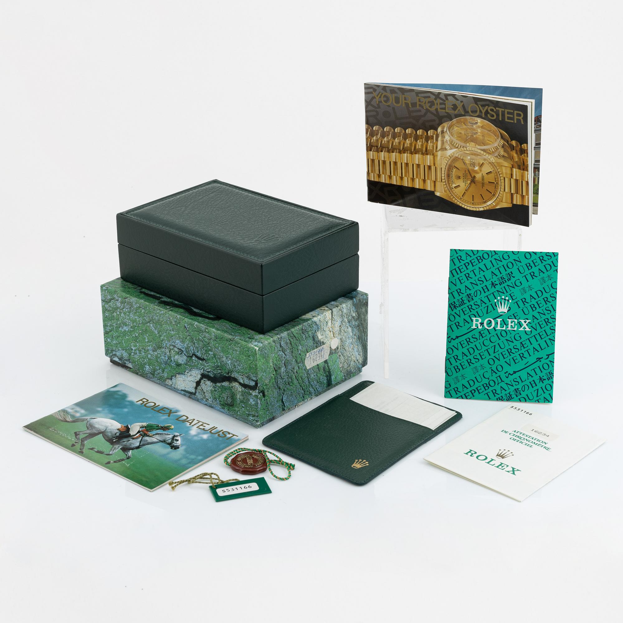 Rolex, Oyster Perpetual, Datejust, Chronometer, armbandsur, 36 mm,