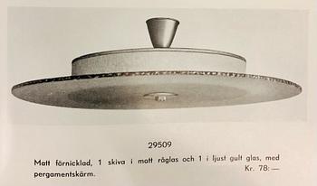 Erik Tidstrand, a ceiling lamp model "29509", Nordiska Kompaniet, 1930s.