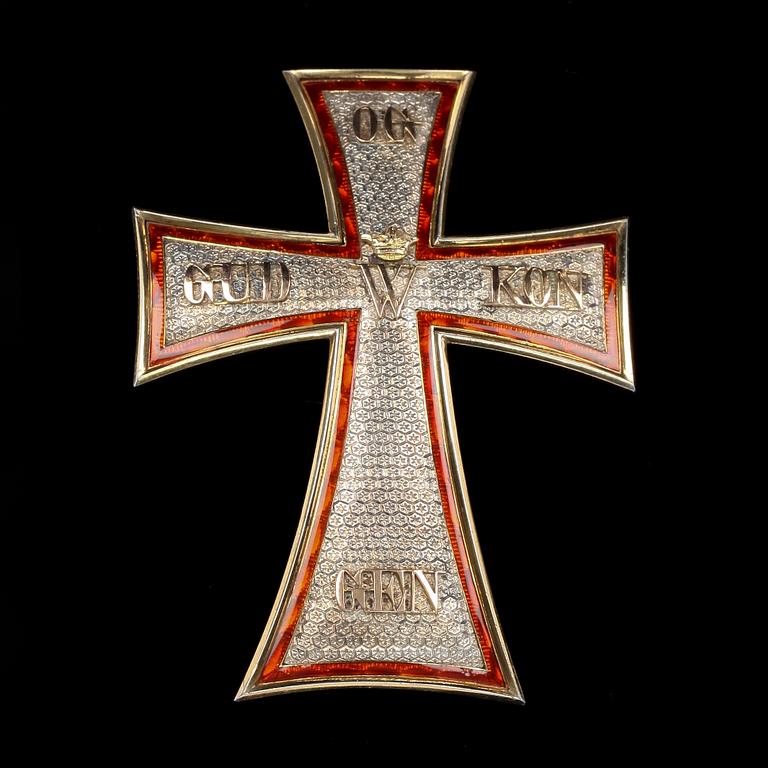 ORDENSMÄRKE, kungl danska Dannebrogsorden, 1900-talets första hälft.