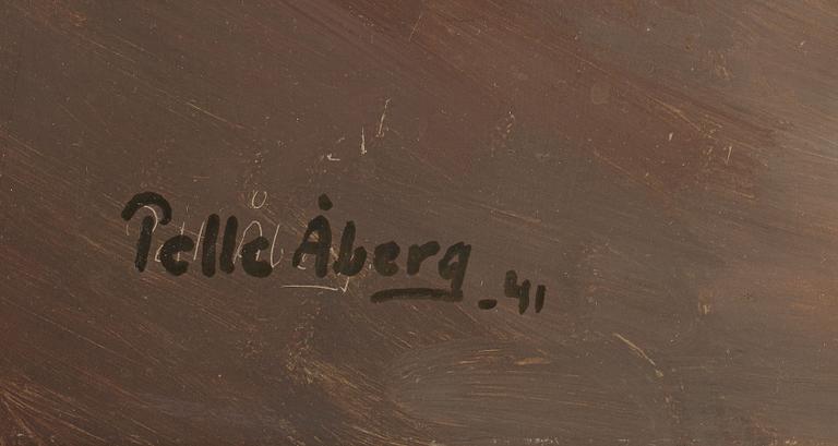 PELLE ÅBERG, olja på pannå, signerad och daterad -41.