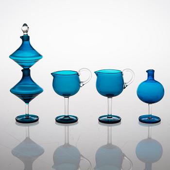 A 25 piece 'Harlekiini' glasswear for Riihimäki Glass, Finland.