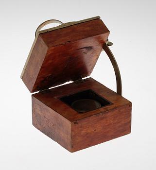 NAVIGATIONSINSTRUMENT, trä, mässing, 1800-1900-tal.
