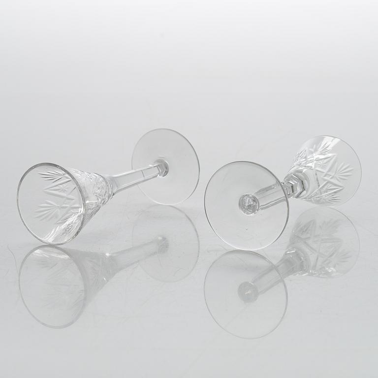 An 'Yrjö' crystal glassware set, 58 pieces, Riihimäen Lasi, Finland, latter half of the 20th century.