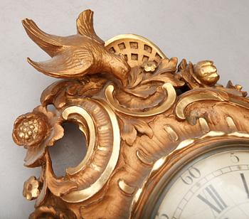 VÄGGPENDYL, rokokostil, 1900-tal.