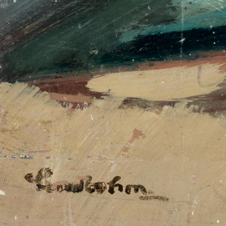 SIXTEN LUNDBOHM, oil on panel, stamp signed, signed and dated Ibiza 1967.