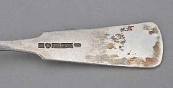 PARTI UPPLÄGGNINGSBESTICK, 4 delar, silver, snäckmodell, Finland 1917. Totalvikt ca 200 gram.