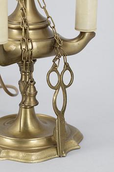 BORDSLAMPA, sk bouillottelampa, 1900-talets andra hälft.