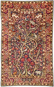 1206. SEMIANTIK KIRMAN LAVER. 211 x 129,5 cm.