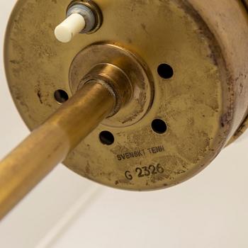 JOSEF FRANK, a model G2326 brass floor light, Svenkst Tenn, Sweden, model G2326.