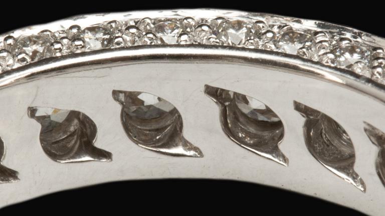 RING, 18k vitguld med briljantslipade diamanter 1,15ct. Vikt ca 6,5g.