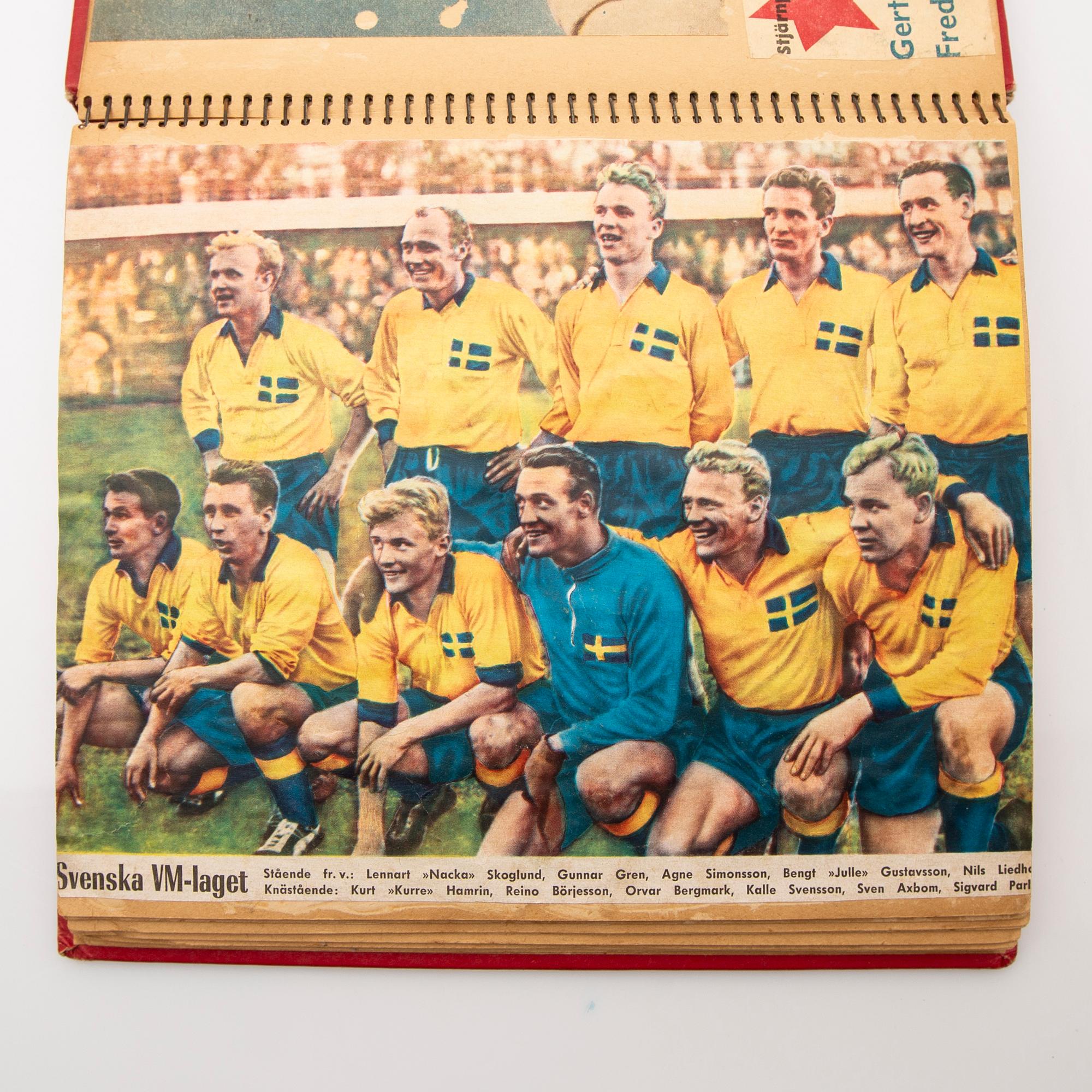 Album, med bla Alfabilder, ca 180 st., inklusive Pelé, VM i fotboll i Sverige 1958, Alifabolaget.