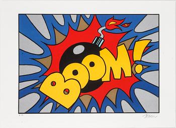 Petter Thoen · PETTER THOEN, "Boom", offsetlitografi, signerat provtryck.