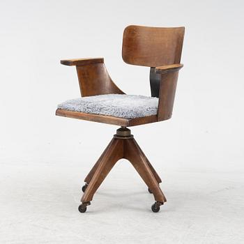 Skrivbordsstol, Tranås Kontorsmöbler, 1900-talets mitt.