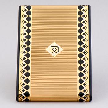 GIGARETTETUI, 18K guld, emalj. Lacloche Freres, Paris, Franrike 1930-tal.