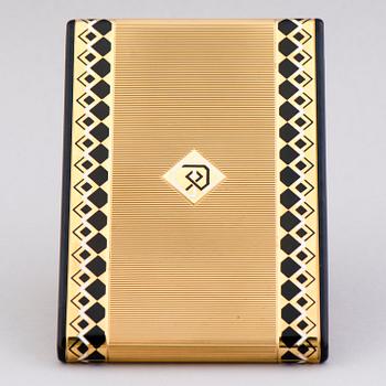 A CIGARETTE CASE, 18K gold, enamel. Lacloche Freres, Paris France 1930s.