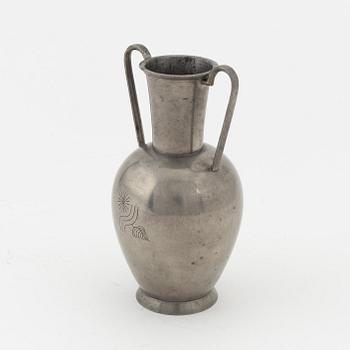 A Swedish pewter vase, Rolf Engströmer, Fabriksaktiebolaget Kronsilver, Stockholm 1933.