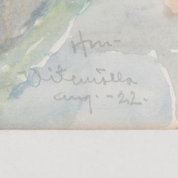 HENRY MAYNE, akvarell, monogramsignerad och daterad -22.