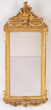 A Swedish gustavian mirror, late 18th century.