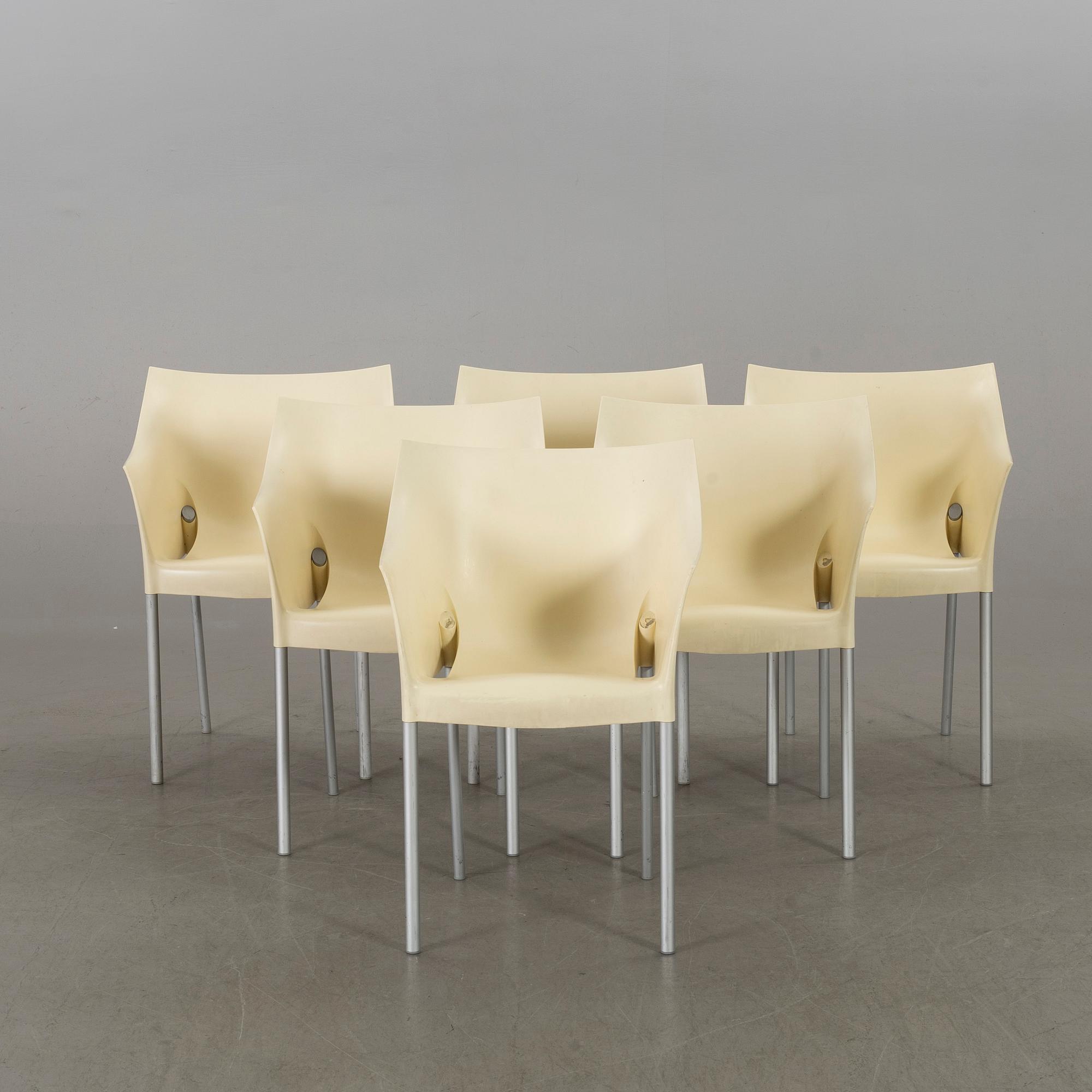 PHILIPPE STARCK, stolar 6 st "Dr No" för Kartell 1900-talets senare del.