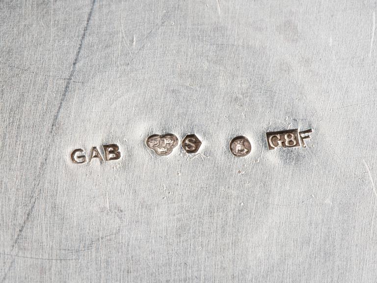 KAFFESERVIS, 3 delar, silver, GAB, Stockholm, 1933/34, vikt ca 830g.