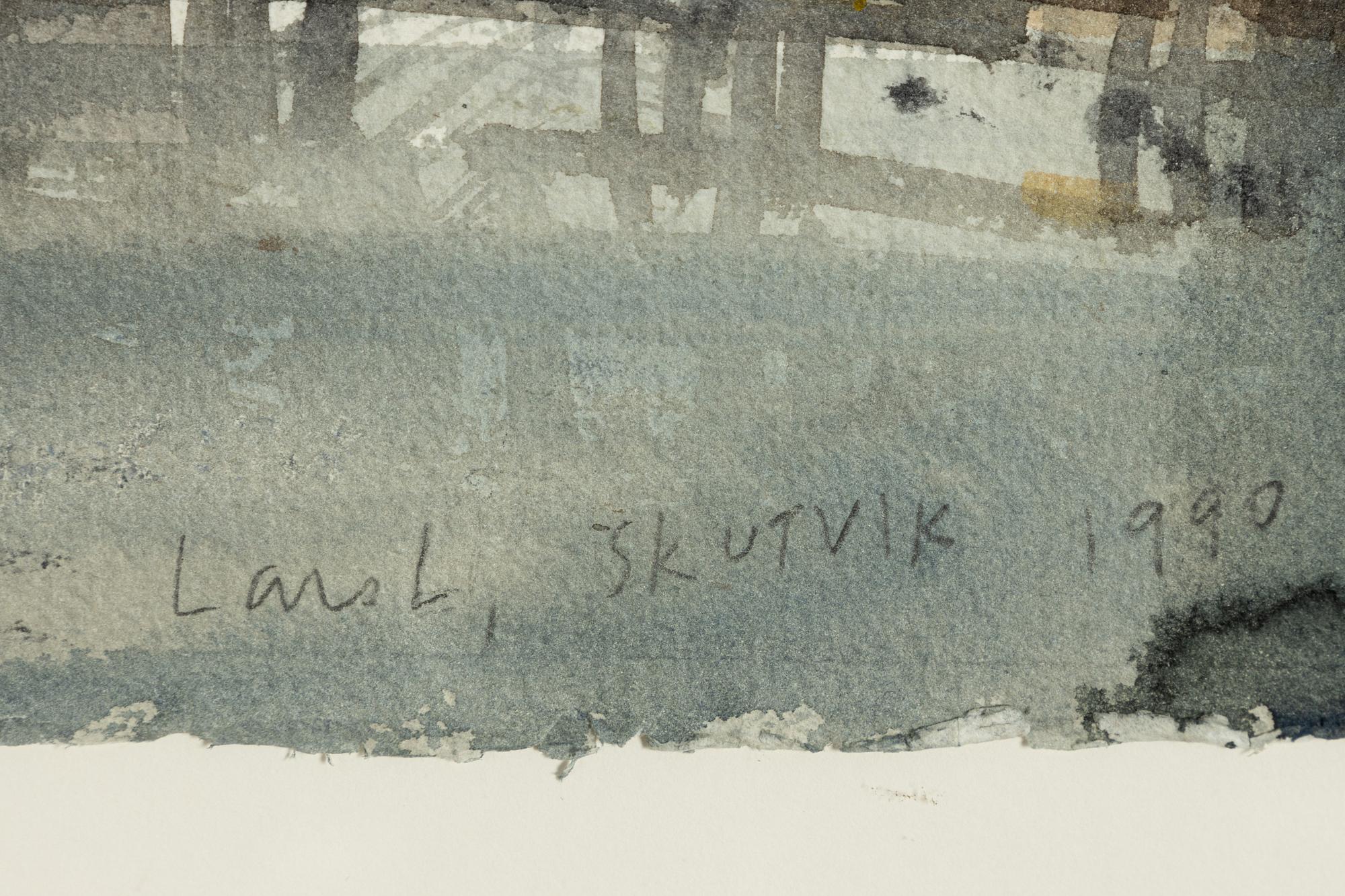 Lars Lerin, "Vintermorgon, Skutvik, Nordland".